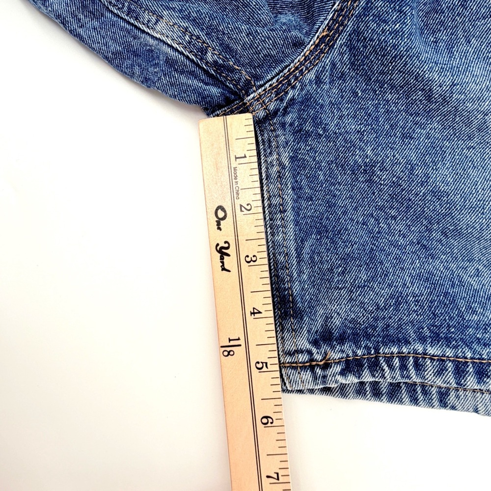 Unionbay Denim Shortalls Women Large Blue NEW Distressed Retro Utility J1L9150 - Picture 15 of 16